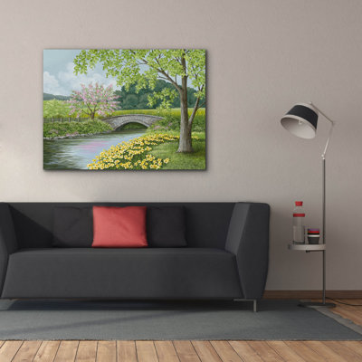  'Stone Bridge' by Tanya Nyp Canvas Wall Art, 54" x 40"