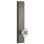 Grandeur Carré Tall Plate Privacy with Burgundy Crystal Door Knob