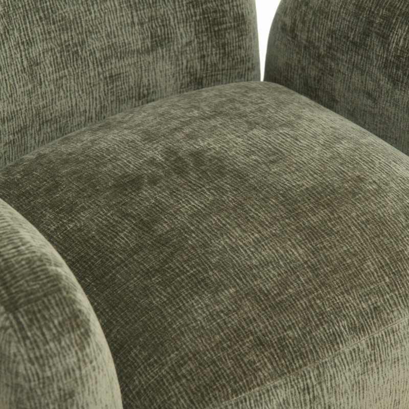 Fauteuil d'appoint pivotant à 360 °, Vert olive