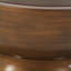 Table basse moderne en fer martelé, brun antique brossé - sans assemblage, centre de table de salon durable-981399975
