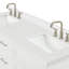 Meuble-lavabo double autoportant de 67 po avec plateau en quartz blanc Hamlet-93068171