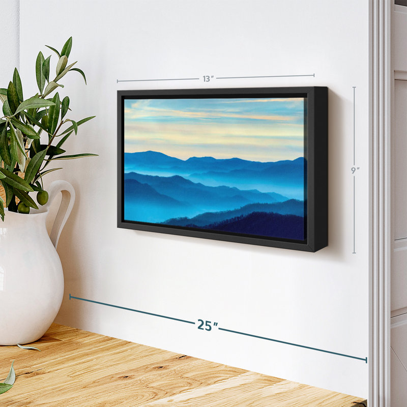 Nature "Art mural montagne enfumée", H 9 po x l 13 po