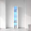 Armoires, armoire d'appoint blanche neige avec 3 lampes en bande bleues en aluminium, l 40 x P 29 x H 170 cm | Panneau de particules | Minimaliste