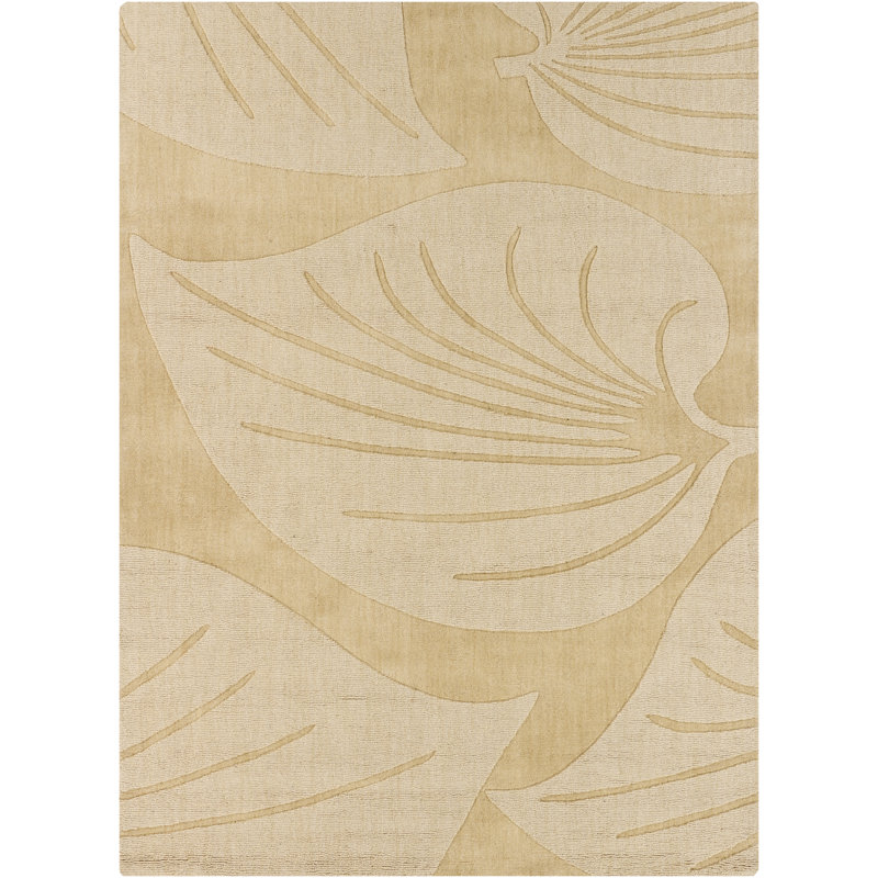 Tapis beige en laine touffeté à la main Worcester, 5 pi x 7 pi