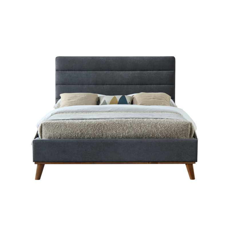 Grange Corner Upholstered Bed, Dark Grey, Double (4'6)