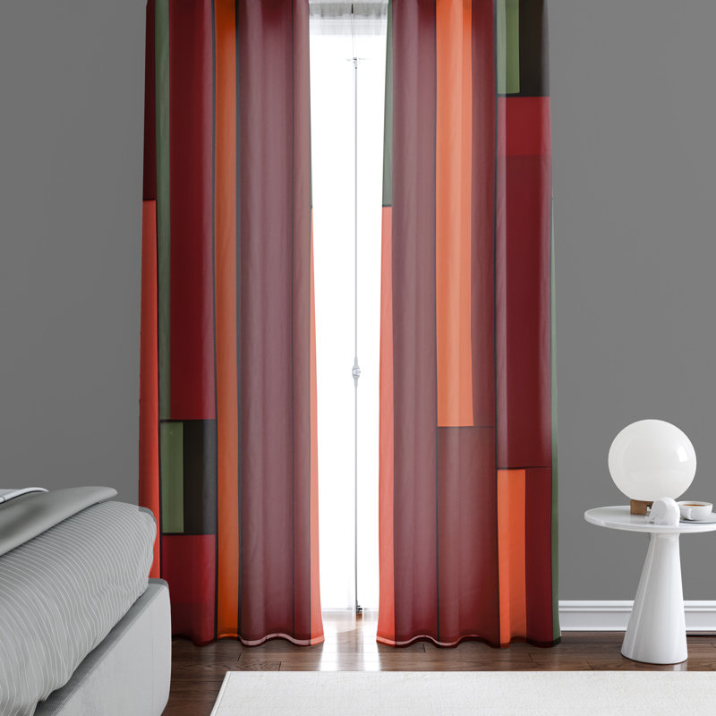 Paire de rideaux semi-transparents en polyester Manug, L 20 po x L 82 po