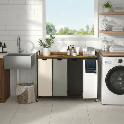 The Wheels Make It Easy To Move And Push And Pull Without Effort; The Retro Brown Colour Is Versatile And Timeless.