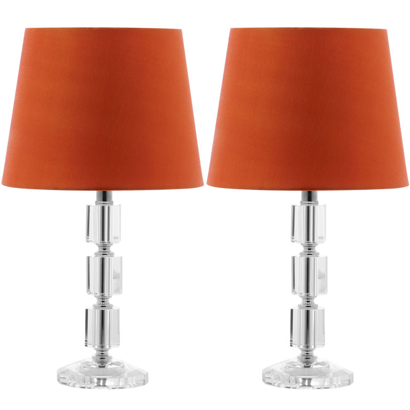 Damore Crystal Table Lamp, Orange