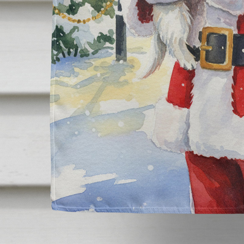 Westie avec le drapeau de la maison du père Noël, Taille de la maison, Westie