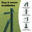 Hexagon Fence Green Steel-1297410136