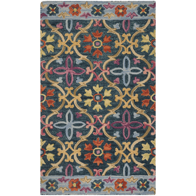 Talmo Hand Hooked Wool Oriental Rug, Rectangle 3' x 5'
