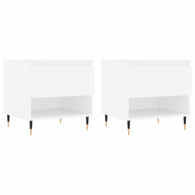 Coffee Table with Storage, White