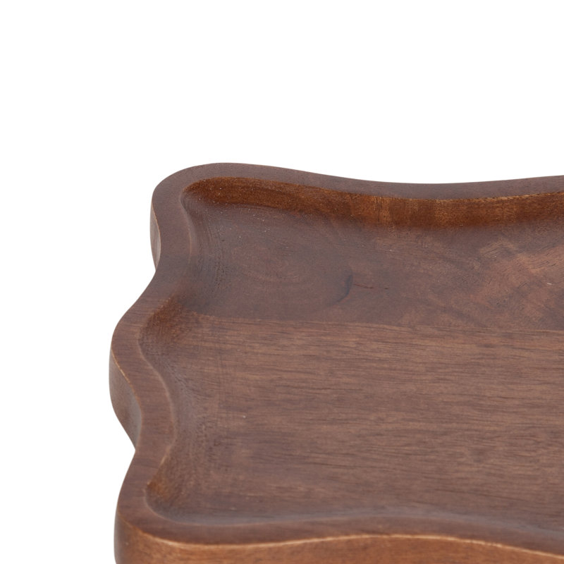 Waylock Four-Piece Cheese Board Set with Utensils, Wood, Dark Brown Wood/Gold
