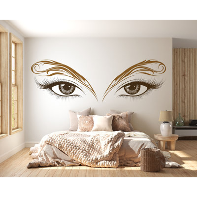 Adhésif décoratif Lash Studio, art mural beauté yeux, Esthéticienne, murale de salon 561MV