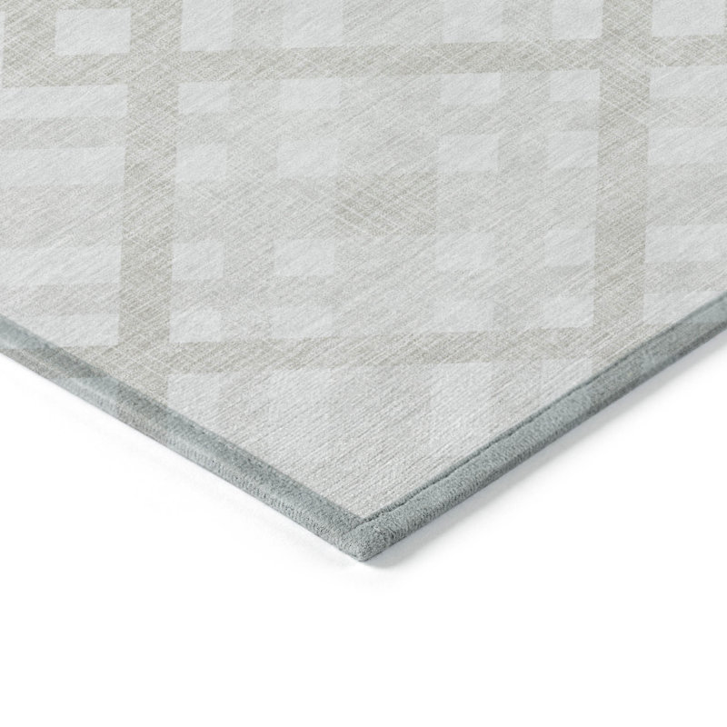 Tapis extérieur lavable à motif géométrique 10 pi x 14 pi ivoire beige et brun clair
