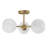 Kaynen 3-light Glass Semi Flush Mount