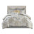 8 Piece Cotton Floral Printed Reversible Comforter Set Yellow