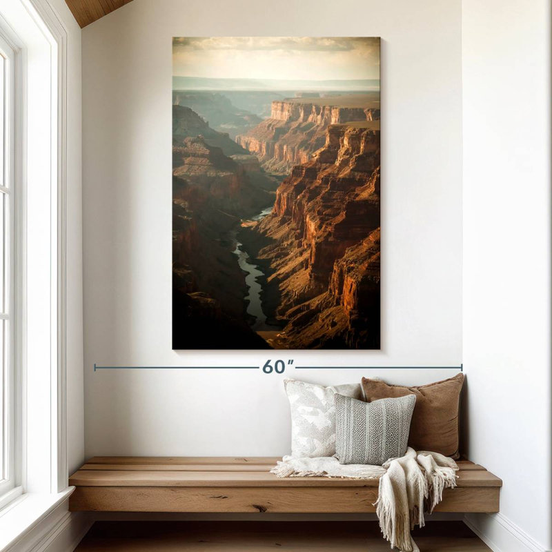 Brouillard matin Alvord Grand Canyon, H 51 po x l 34 po