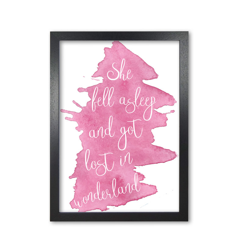 Wonderland Pink - Painting, Black Grain Frame, 85 cm H x 60 cm W x 5 cm D