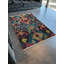 Tapis bleu-rose à motif abstrait à motifs abstraits-110032475
