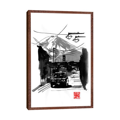 Fujiyoshida And Car by Péchane - Painting on Canvas