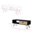 Table basse Magness, salon, noir / macadamia