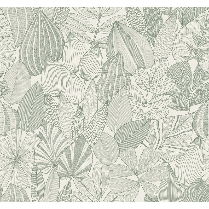 Mathias Green Botanical Wallpaper, Green
