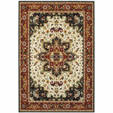 Greenwich Oriental Red/Ivory Area Rug
