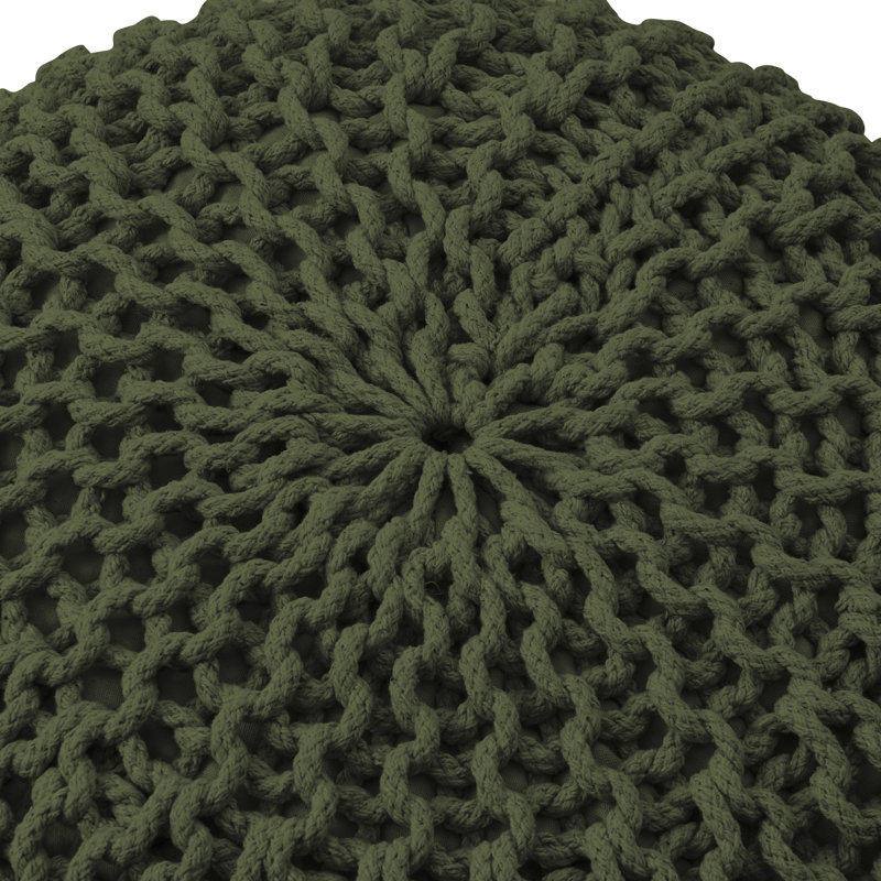 Repose-pieds rond avec repose-pieds By, Olive Green