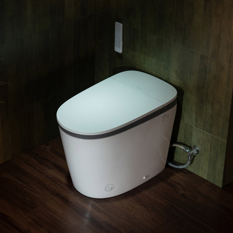 Smart Bidet Toilet with Auto Open/Close, Foot Sensor, 1000 Gram MaP Flushing Score, Automatic Flush, Foam Shield, Heated Seat, and ADA-Compliant Chair Height Design