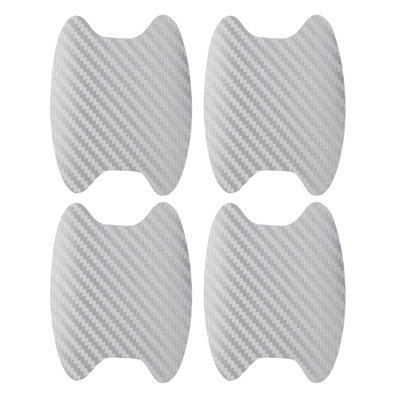 4 pièces autocollants de poignée de voiture autocollants de voiture Film de protection en fibre de carbone