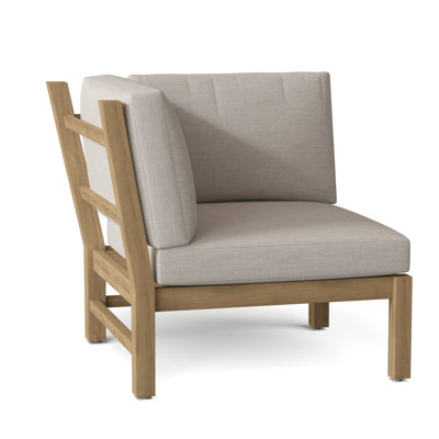 Chaise longue de patio en teck avec coussins Club