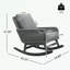 Chaise berçante en osier avec coussins moelleux et structure en bois durable-640033645