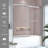 Jraty 57-60'' W x 62'' H Double Sliding Tub Door with Clear Tempered Glass-92360745