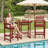Adirondack Bar Table & 2 Chairs Set, 3-Piece Outdoor Bar Height Stool Set for Patio, Garden & Poolside - Red-2024442126-2033036099