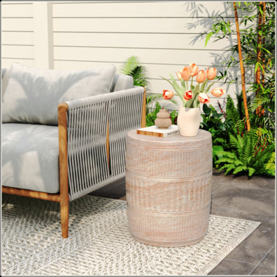 Outdoor/Indoor Lightweight Concrete Side Table