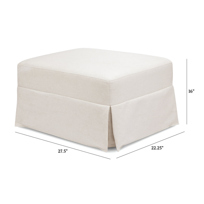 Crawford Ottoman, Cream