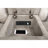 Brazelton Taupe Upholstered Glider Loveseat With Console
