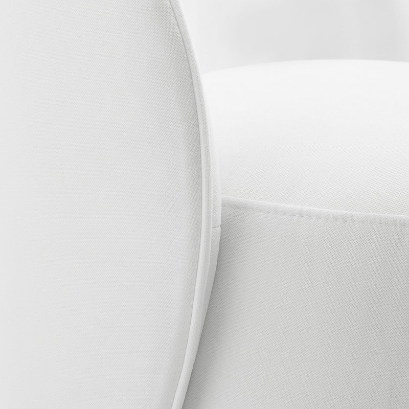 Chaise d'appoint rembourrée avec roulettes Lola (ensemble de 2), Blanc