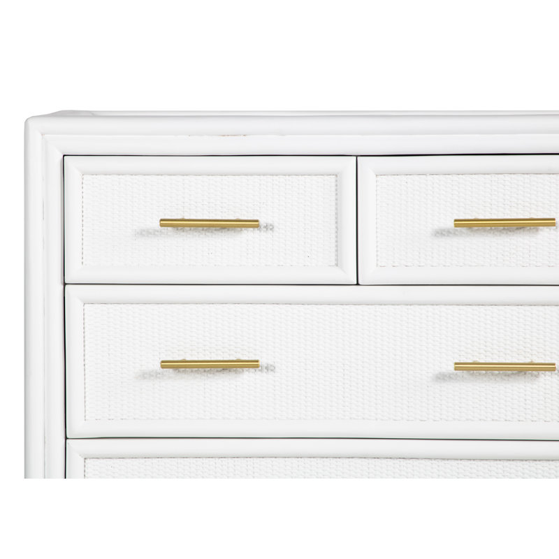Aruba 4 - Drawer Nightstand, White/Gold