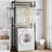 28" Heavy-Duty Over The Washer Drying Rack - 4-Shelf Laundry Storage Shelf with Hanging Hooks, Adjustable Height