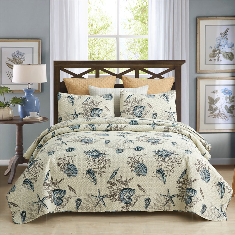 Floral Quilt, King Quilt +2 Standard Shams