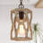 1 - Light Single Mini Geometric Wooden Pendant