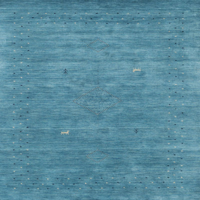 Tapis abstrait bleu