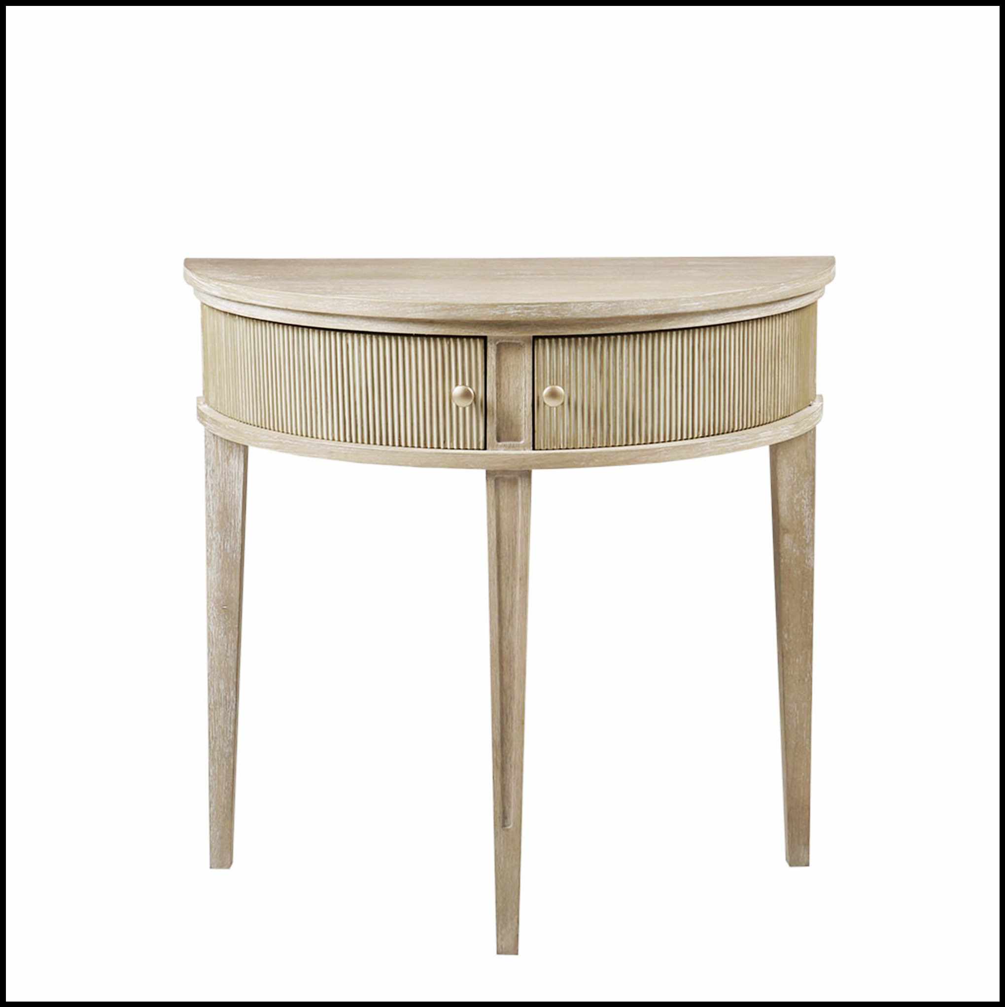 Latitude Run® Sleek 31-Inch Storage Console Table with Multiple Shelves ...