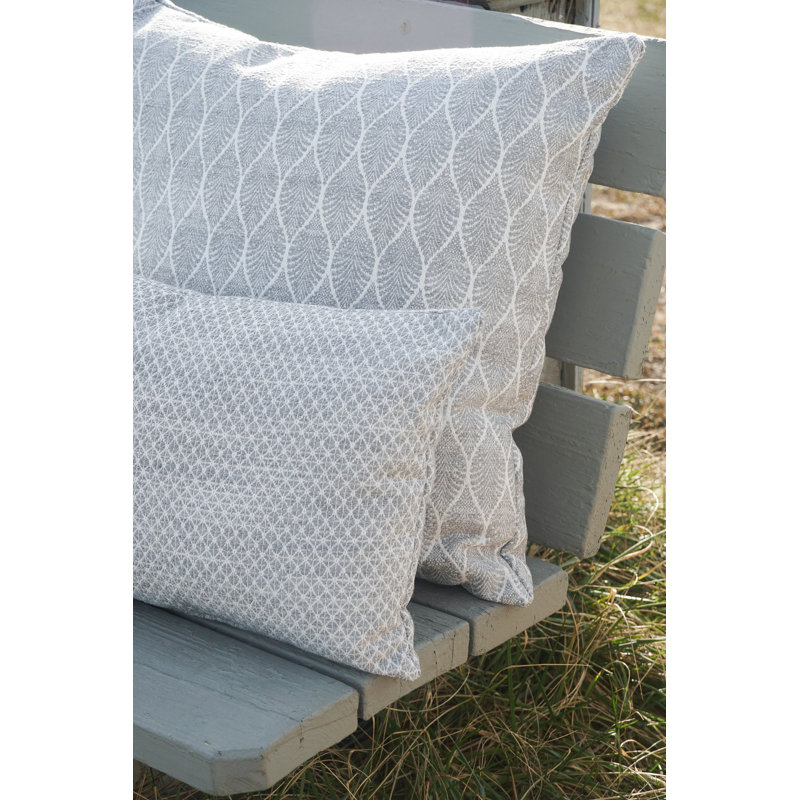 Gray Acrylic Rectangular Outdoor Lumbar Pillow