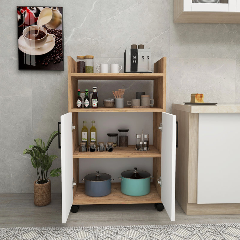 Lomnick Display Cabinet, Atlantic Pine/White
