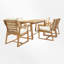 Ensemble repas pour 6 personnes en bois avec table rectangulaire, coussins inclus-1292364393