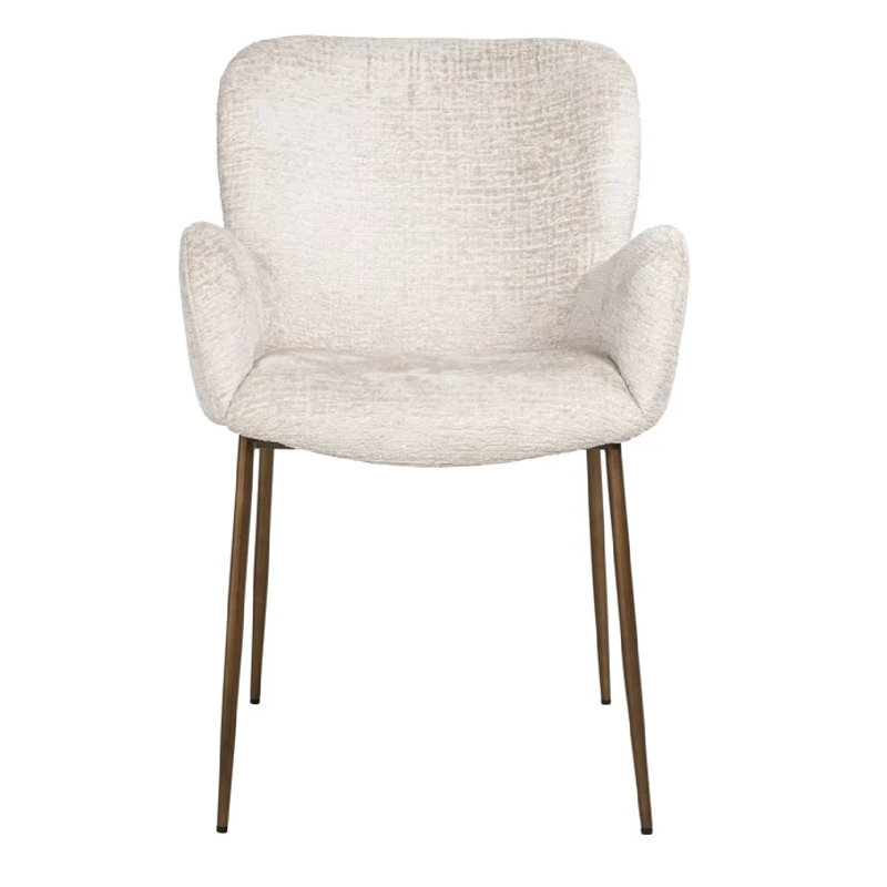Chaise de salle à manger Amber, Crème, crème
