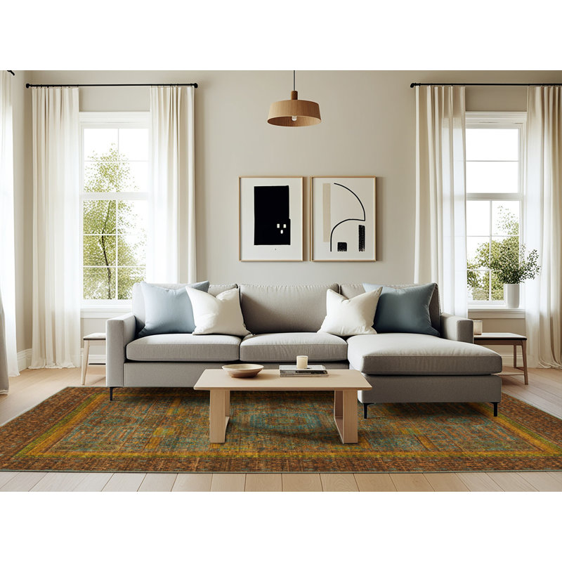 Abstract Indoor Rug, Rectangle 6' x 9'